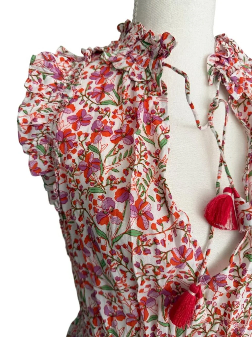 POUPETTE ST. BARTH floral Drop Waist Dress Size XS
